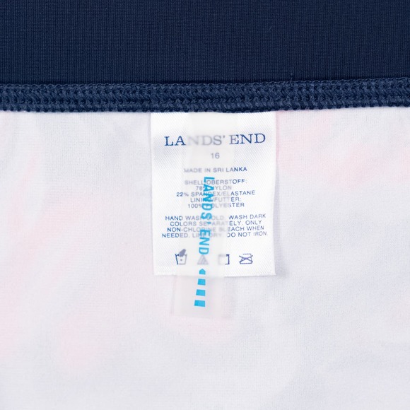 Lands' End Swimwear Pink Purple Floral Pattern Bikini Bottoms Women's Size 16 - Picture 4 of 4